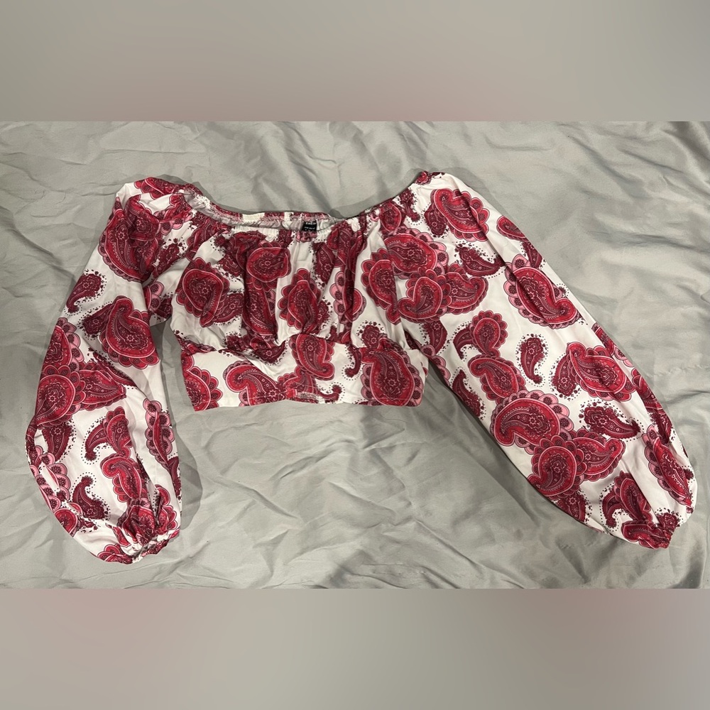 SHEIN Paisley crop top (size S)